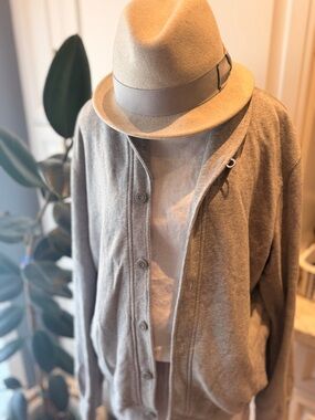 Roots Heather Taupe Hoodie with Logo Patch